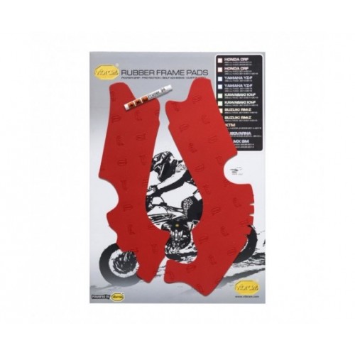 PROTEÇÕES DE CHASSIS GOMA DE BORRACHA VIBRAM HONDA CR-F 250 2018-2019 / CR-F 450 2017-2018 - VERMELHO